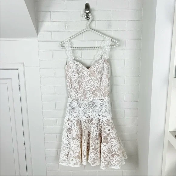 Bronx and Banco | Dresses | Bronx Banco White Lace Crotchet Mini Dress Size  Us 4 | Poshmark